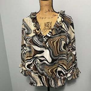 Women's Abstract Patterned Blouse